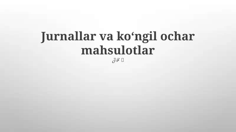 ta'sirli axborotga kirish mahsulotlari
