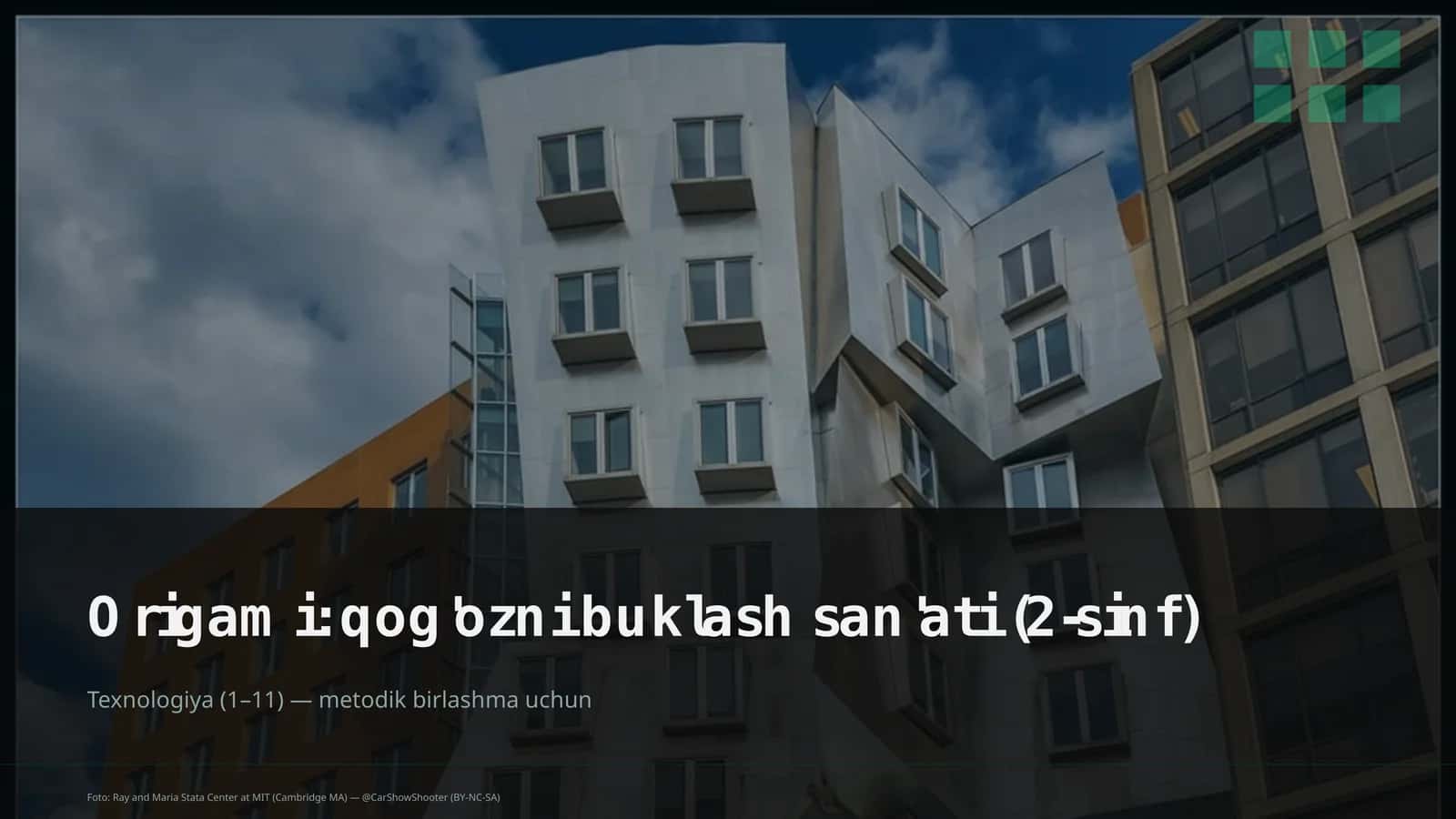 Origami: qog'ozni buklash san'ati (2-sinf)