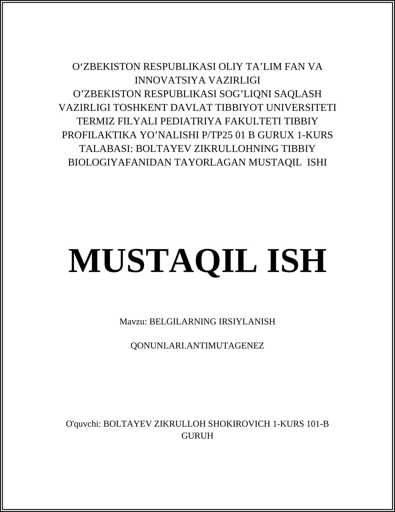 Mendel qonunlari: monohibrid va dihibrid tajribalar
