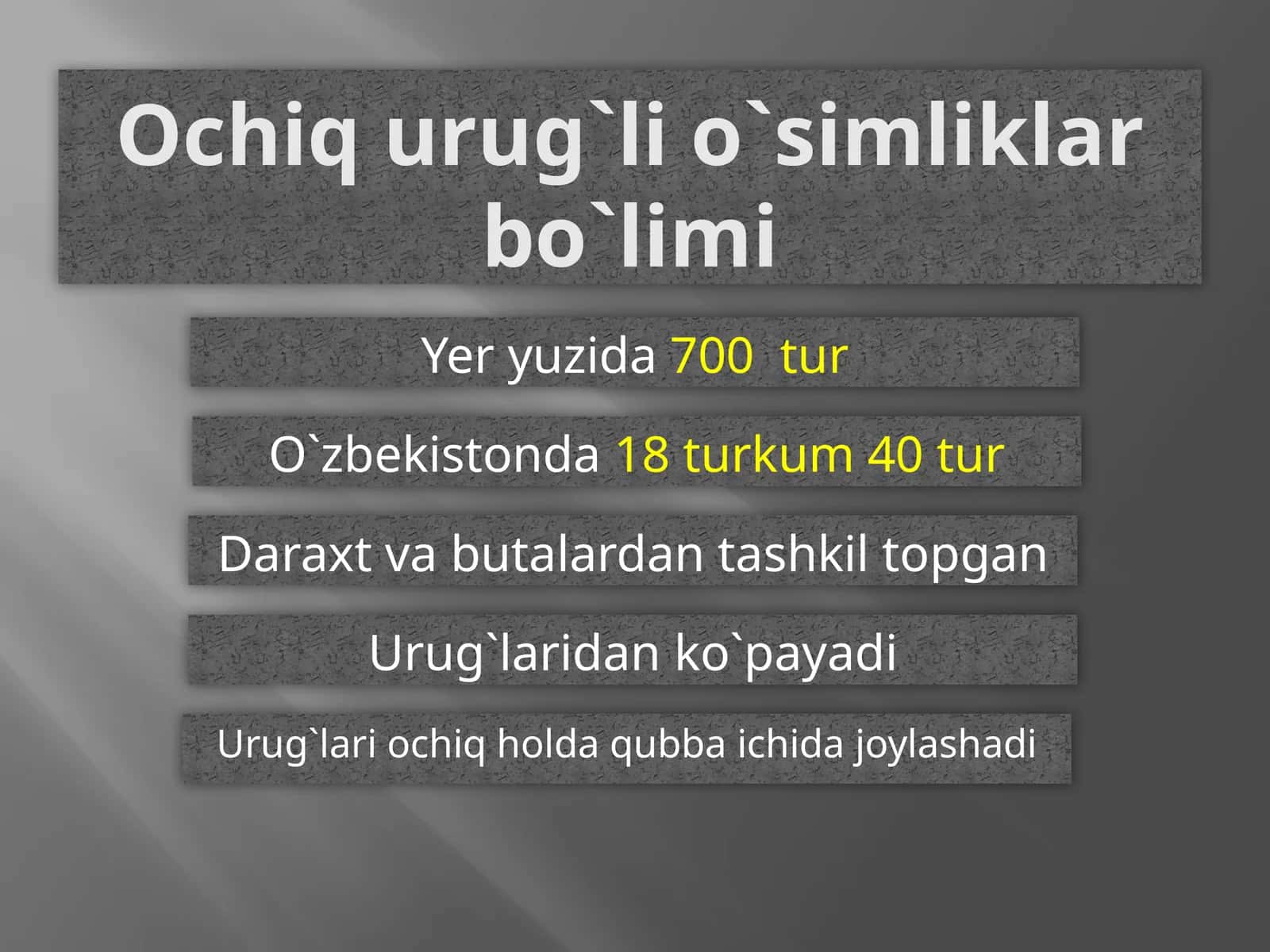 Ochiqurug`lio`simliklarbo`limi