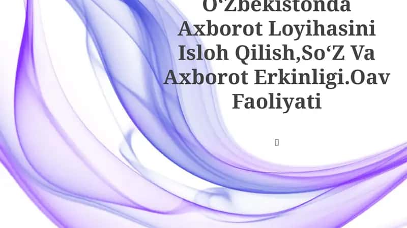 OʻZbekistonda Axborot Loyihasini Isloh Qilish