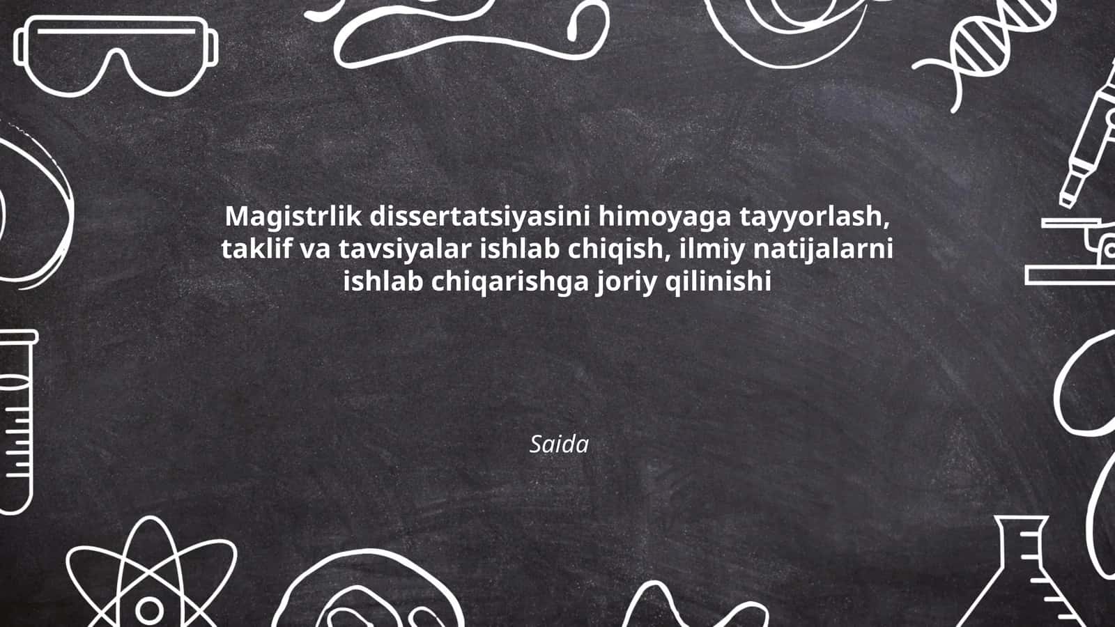 Magistrlik dissertatsiyasini himoyaga tayyorlash