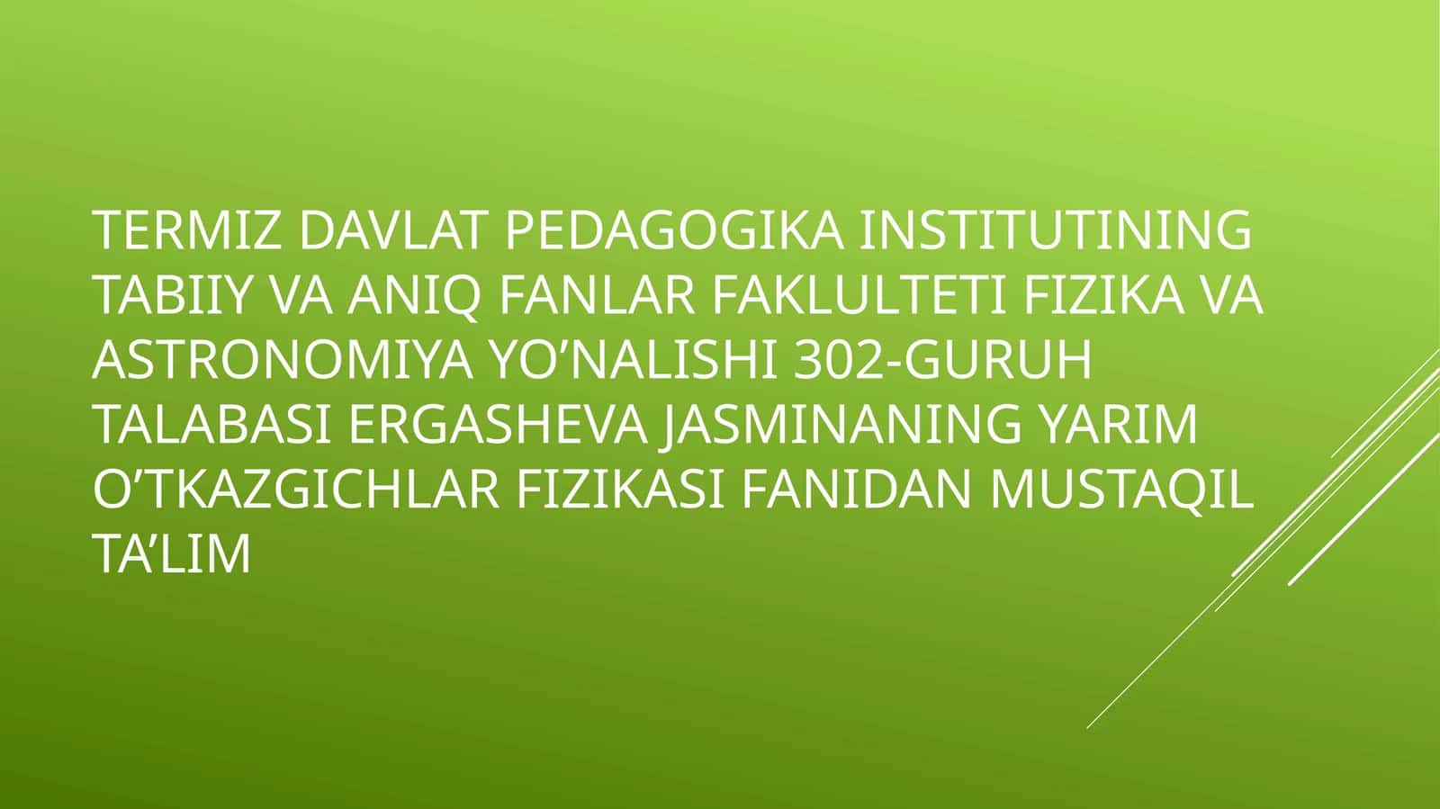 Amorf jismlarning optika xossalari