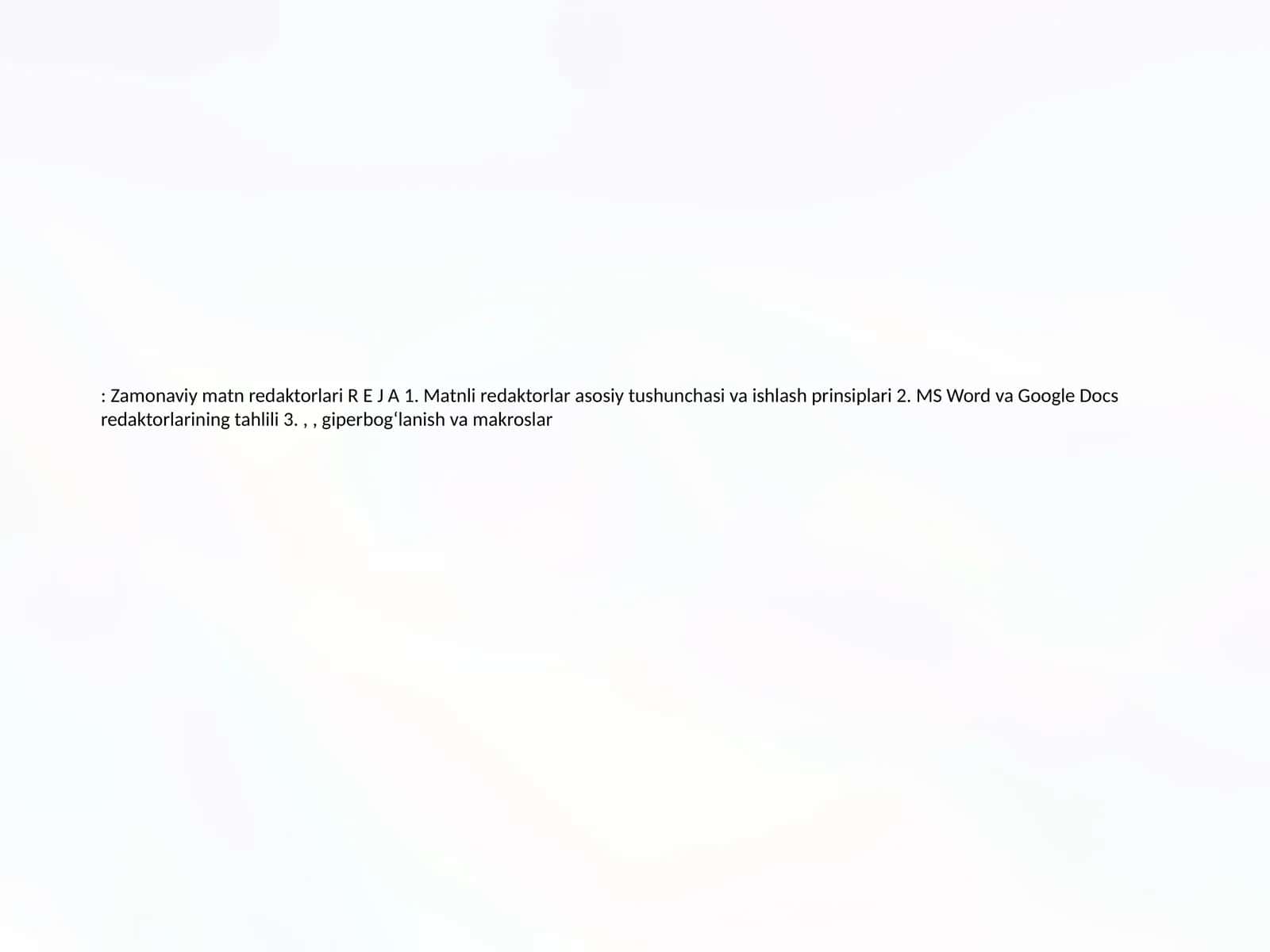 Zamonaviymatnredaktorlari