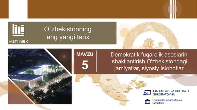 O`zbekistonning eng yangi tarixi HIST14MBK