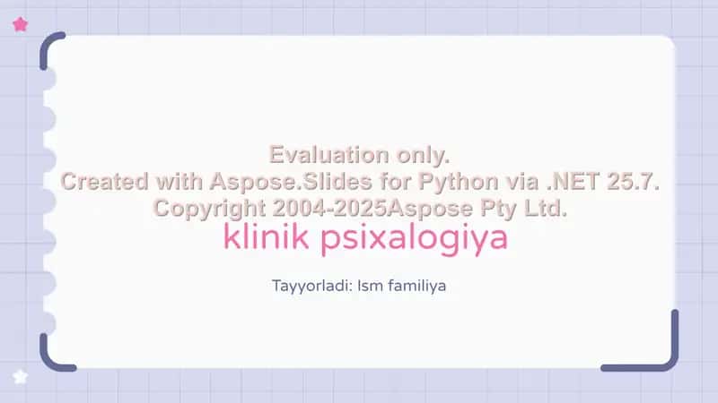 Klinik psixalogiya