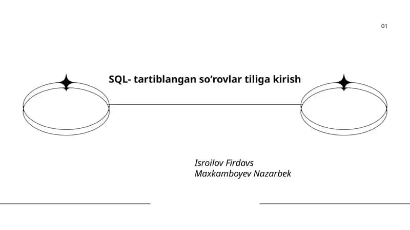 SQL- tartiblangan soʻrovlar tiliga kirish