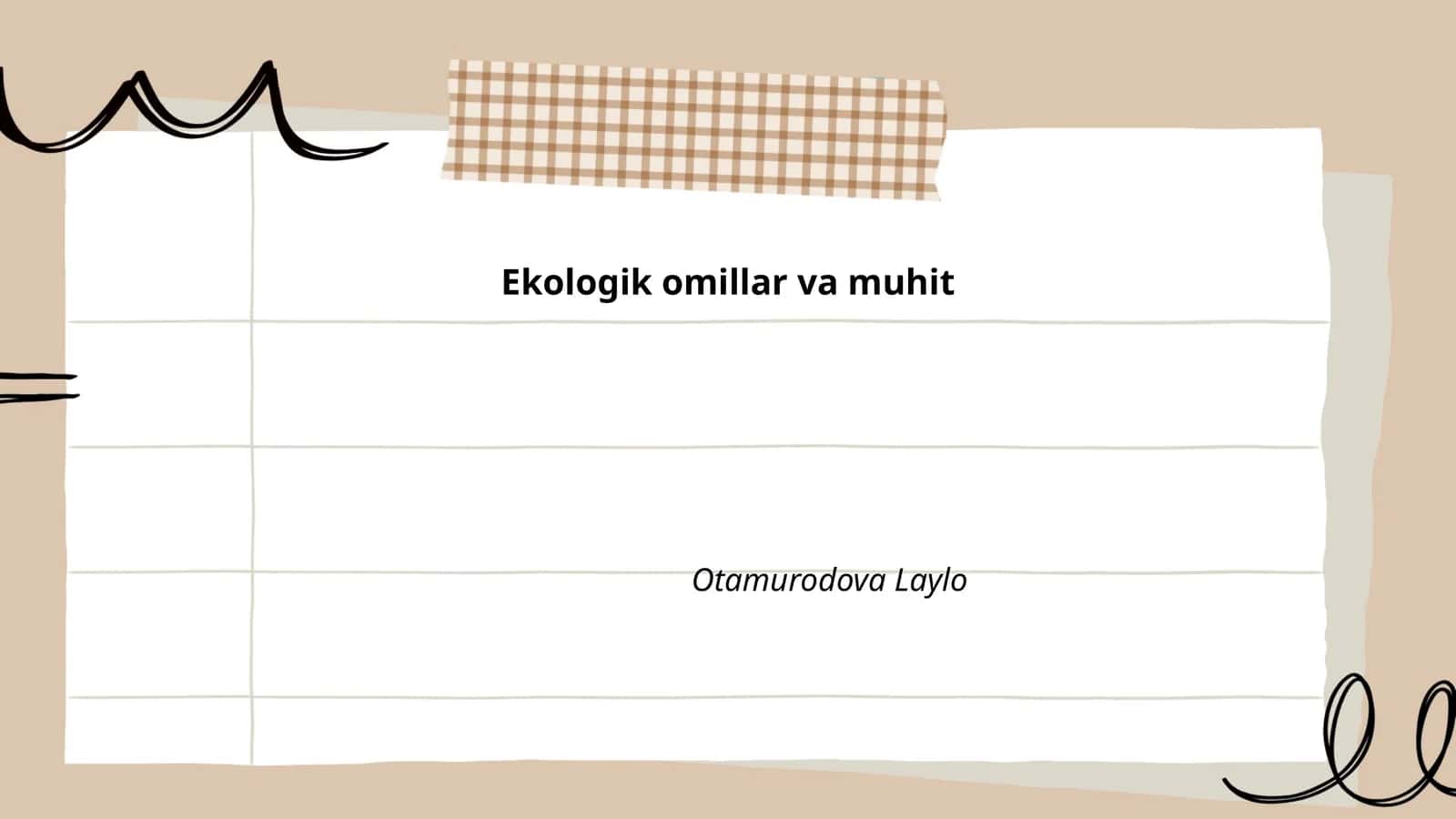 Ekologik omillar va muhit