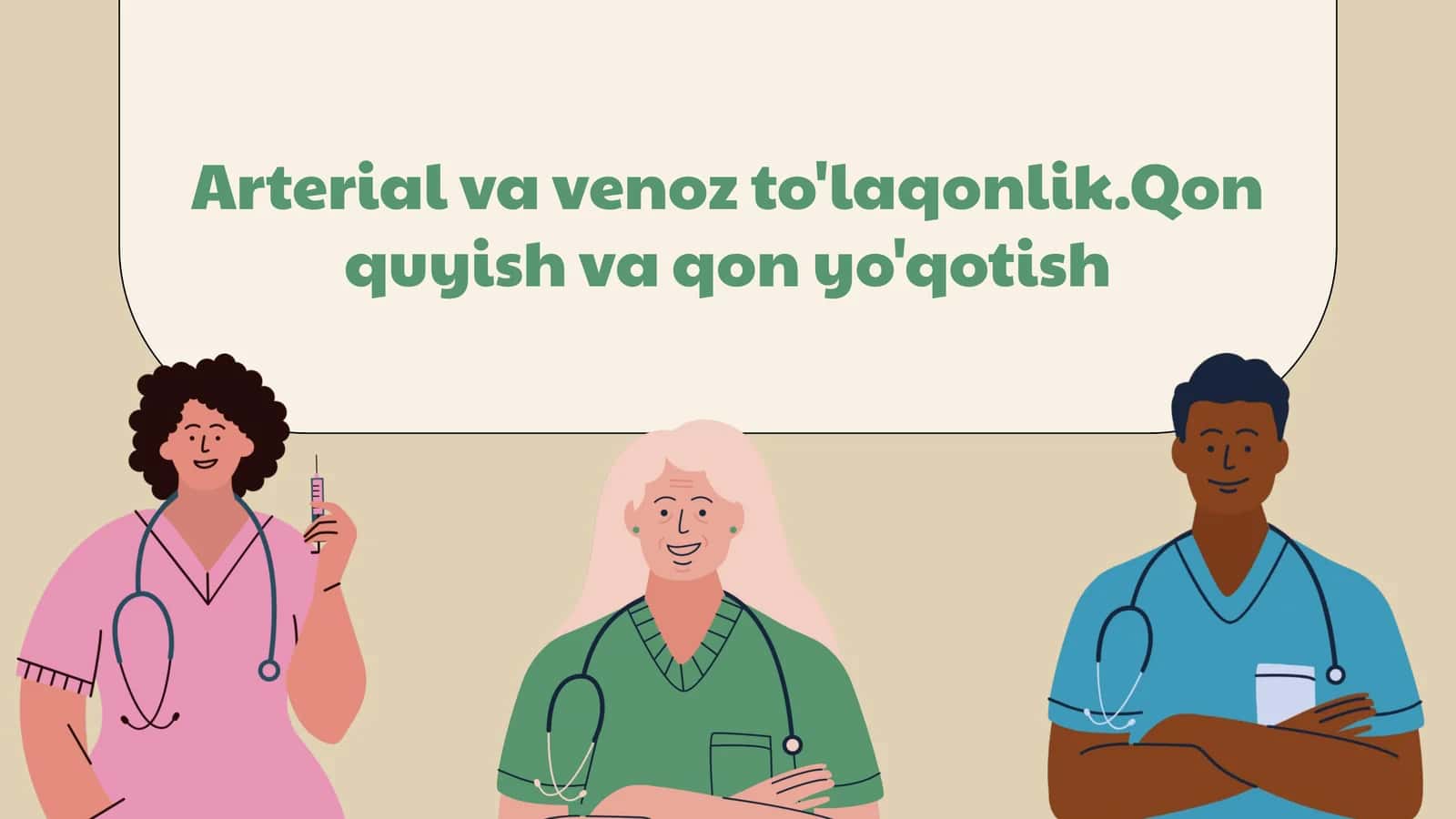 Arterial va venoz to'laqonlik.Qon quyish va qon yo'qotish