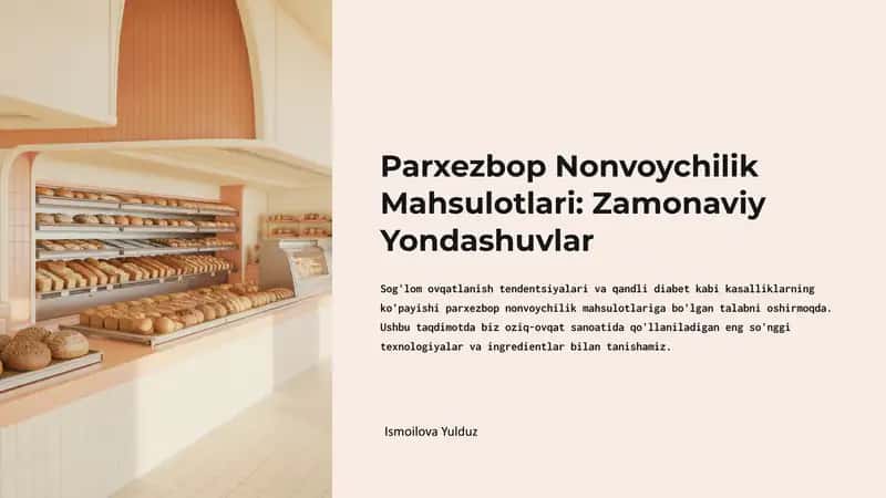 Multisid Texnologiyasi: Glikemik Indeksni Kamaytirish