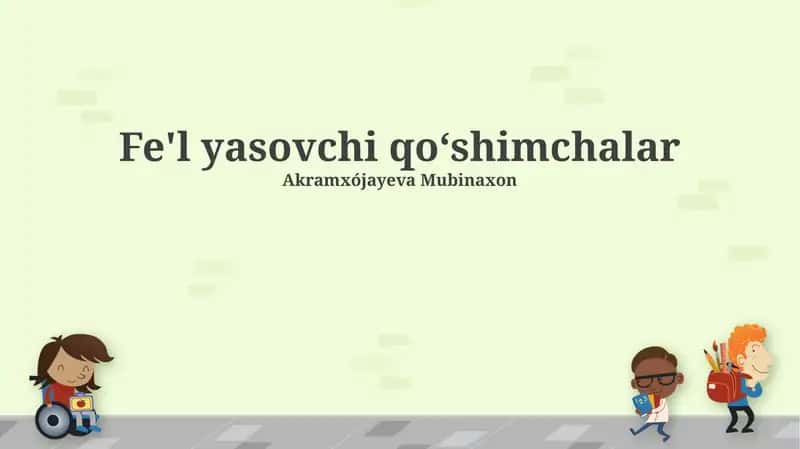 Fe'l yasovchi qoʻshimchalar