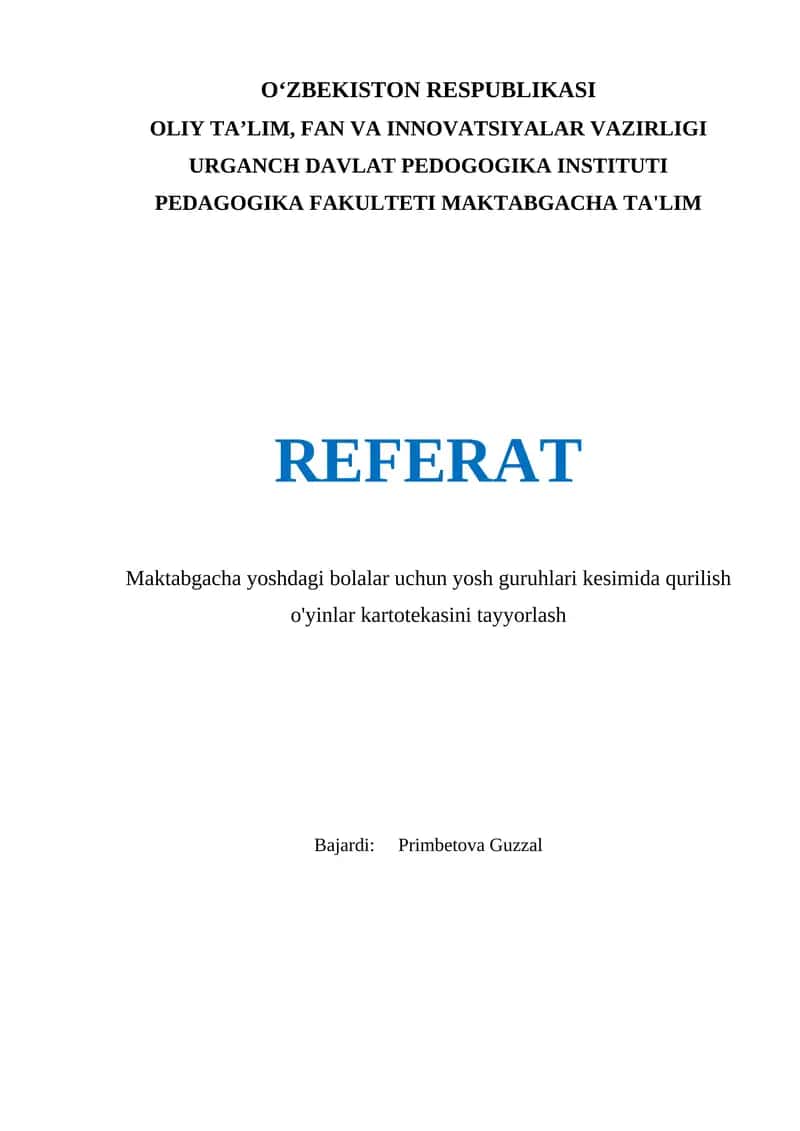 Qurilish O'yinlarining Ta'limda Ahamiyati