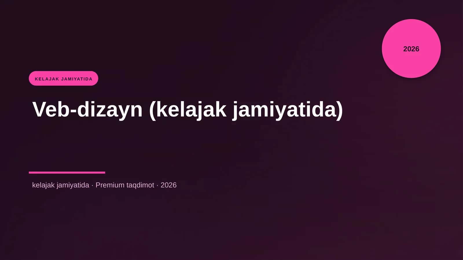 Veb-dizayn (kelajak jamiyatida)