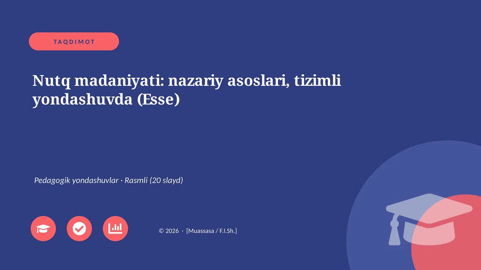 Nutq madaniyati: nazariy asoslari, tizimli yondashuvda (Esse)