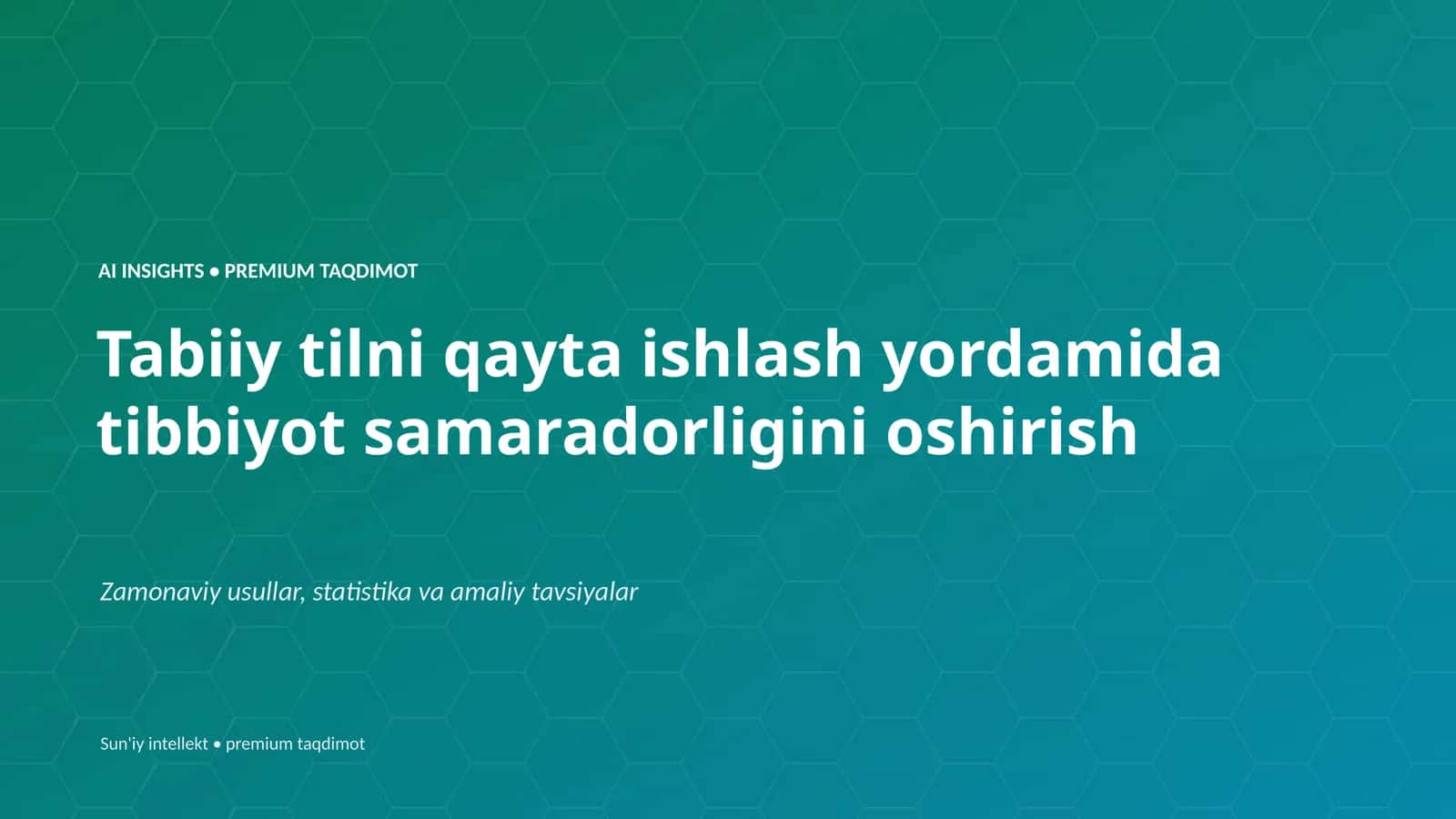 Tabiiy tilni qayta ishlash
