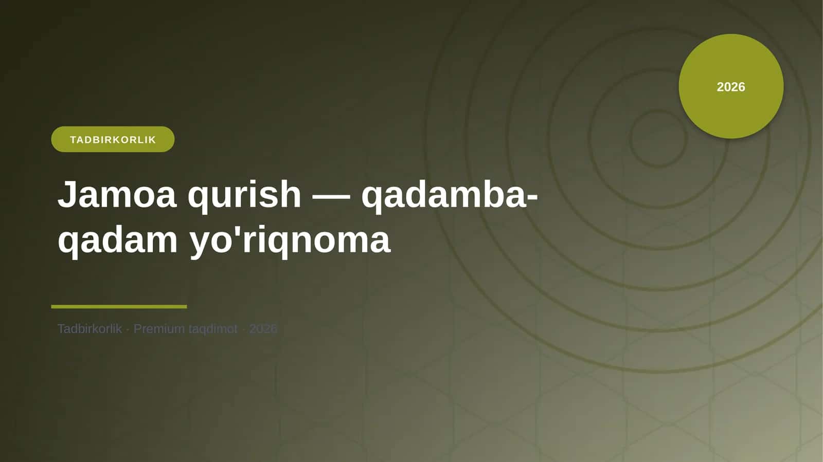 Jamoa qurish — qadamba-qadam yo'riqnoma