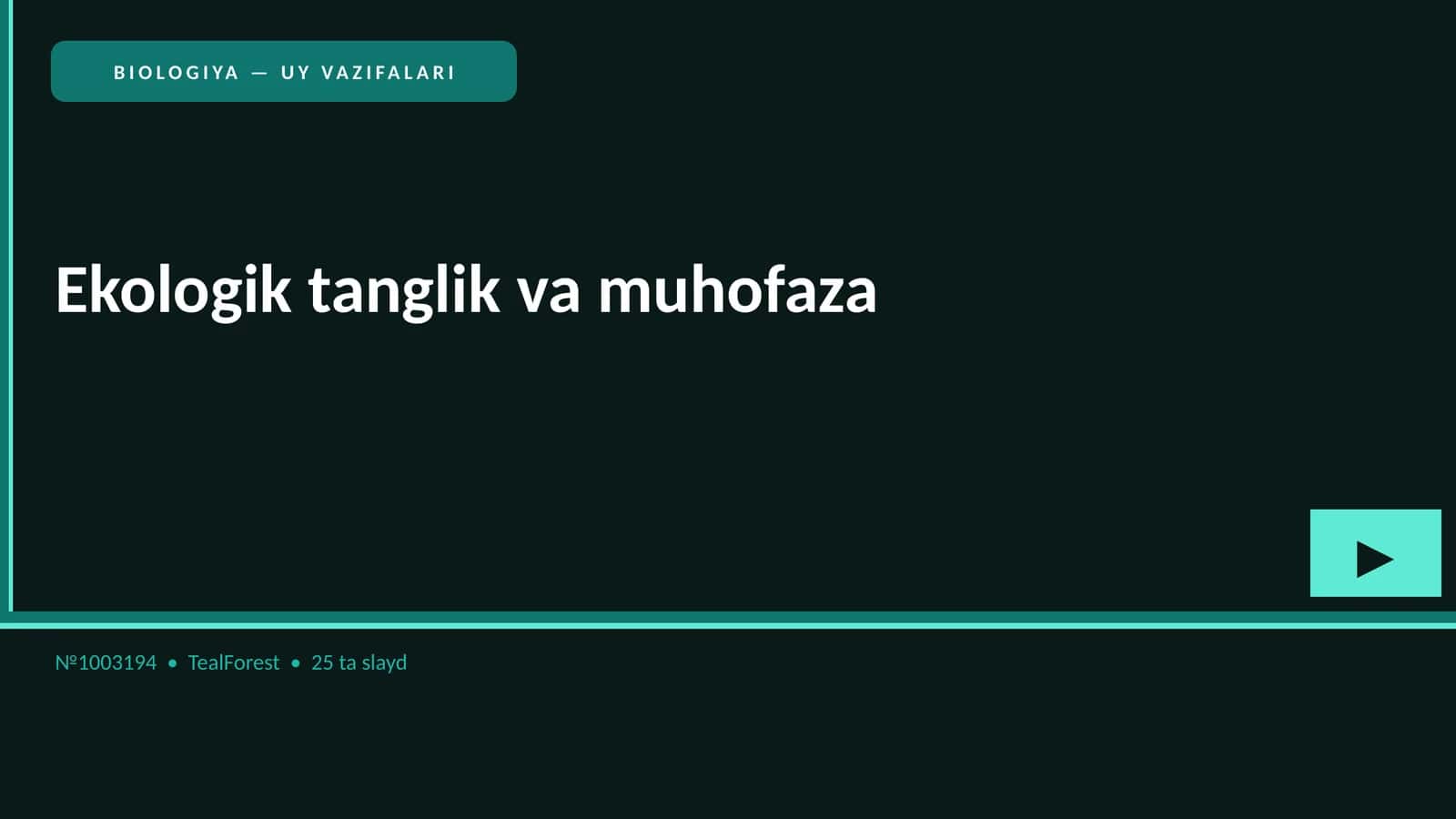 Ekologik tanglik va muhofaza