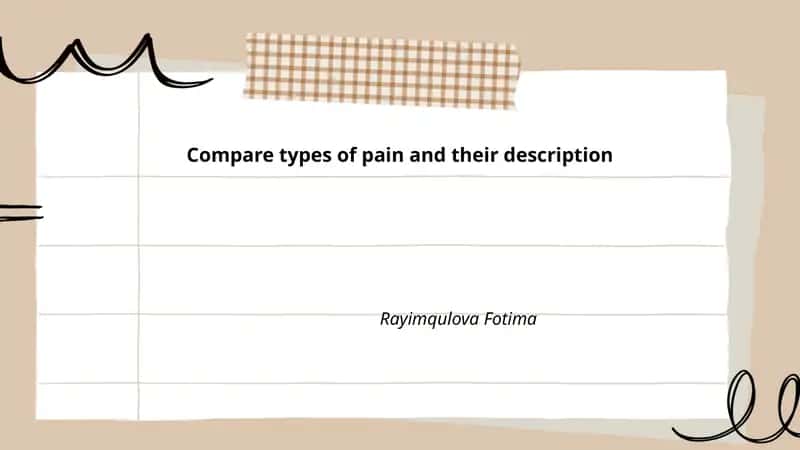 Types of Pain Comparison
