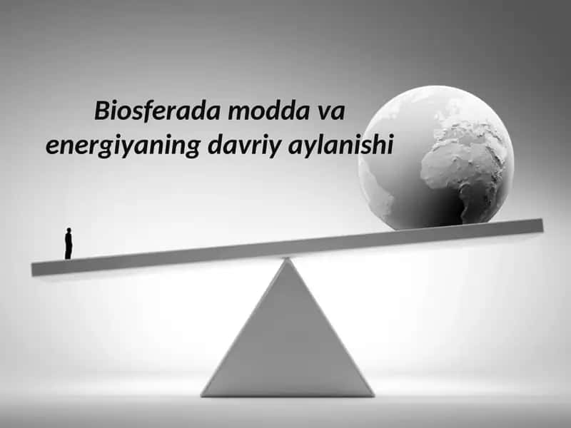 Biosfera modd va energiya ning davriy aylanishi
