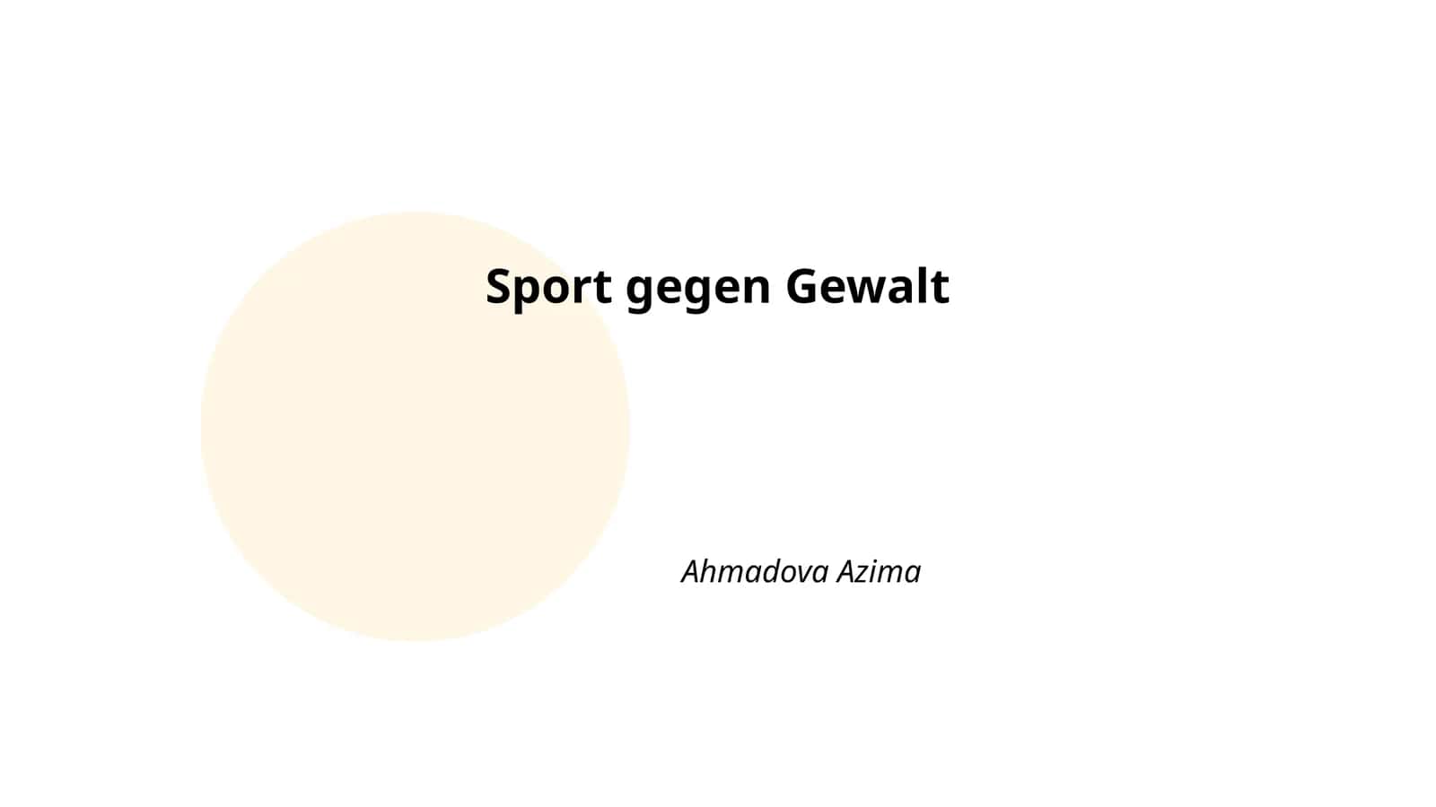 Sport gegen Gewalt