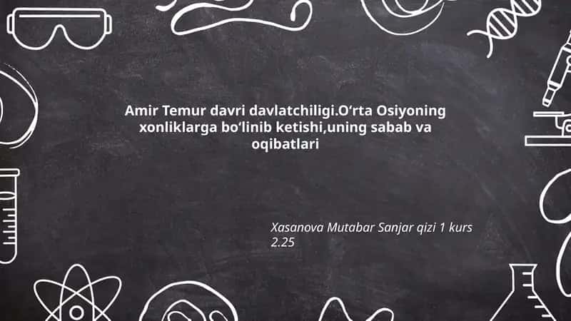 Amir Temur davri davlatchiligi