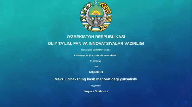 Ta'lim va Malaka Oshirish