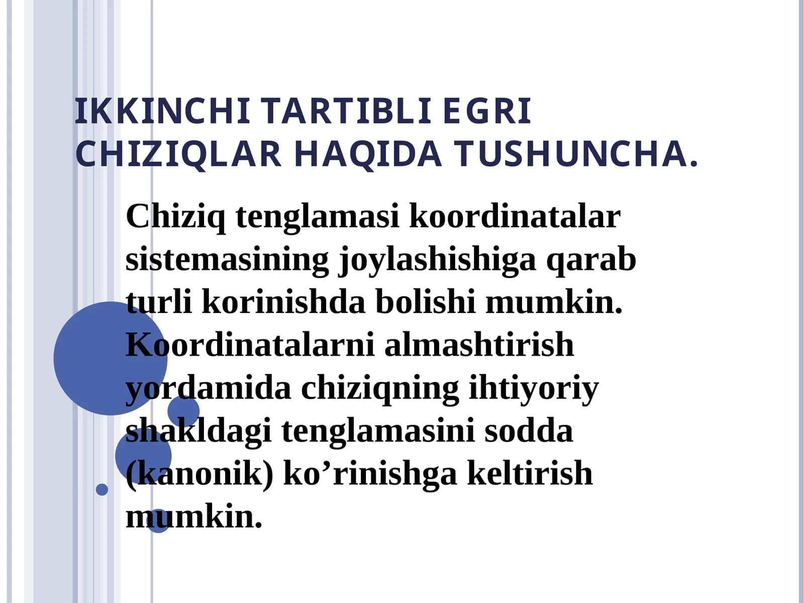 Ikkinchi tartibli egri chiziq