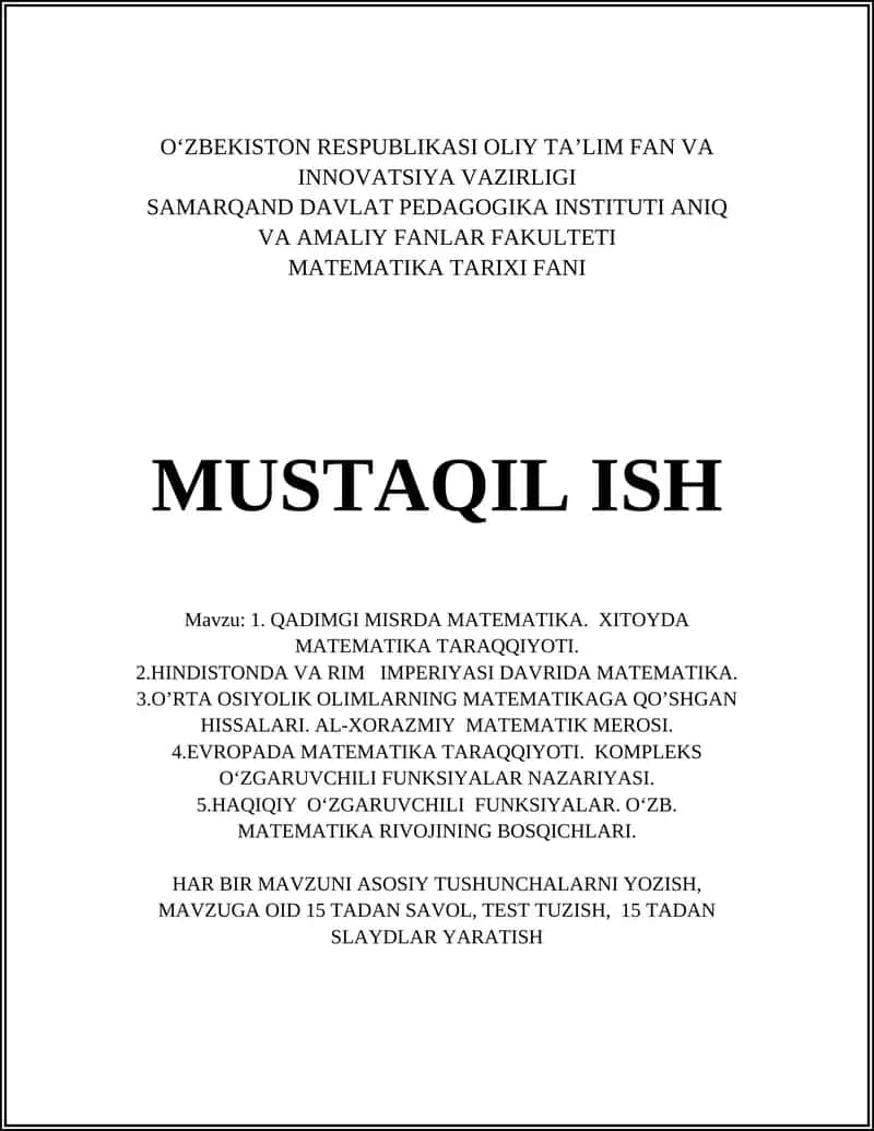 Qadimgi Misr Matematikasi