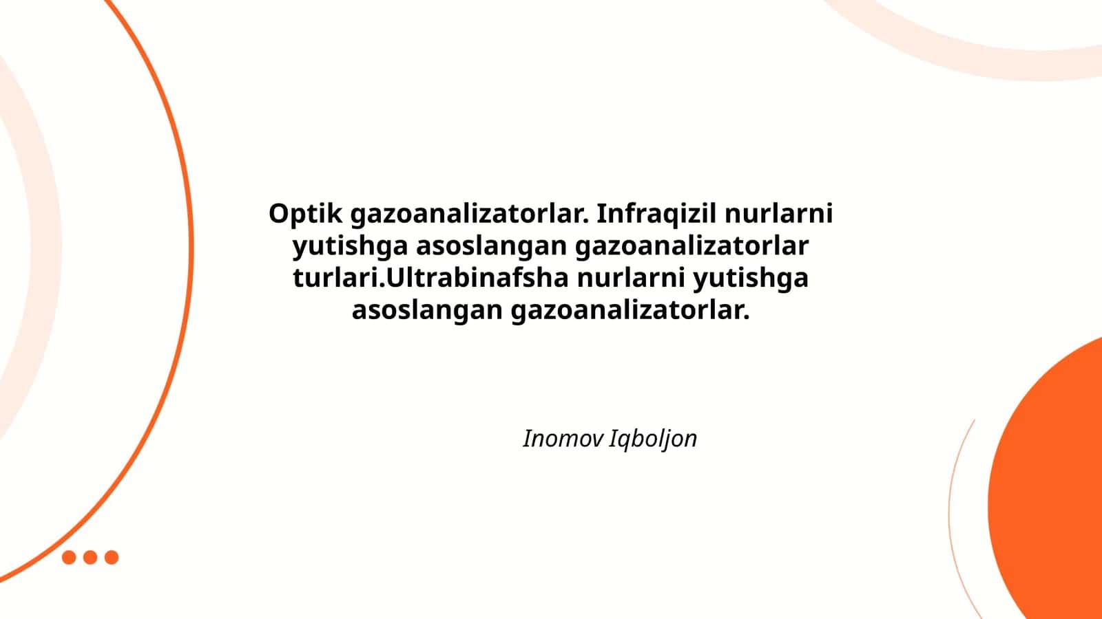 Optik gazoanalizatorlar