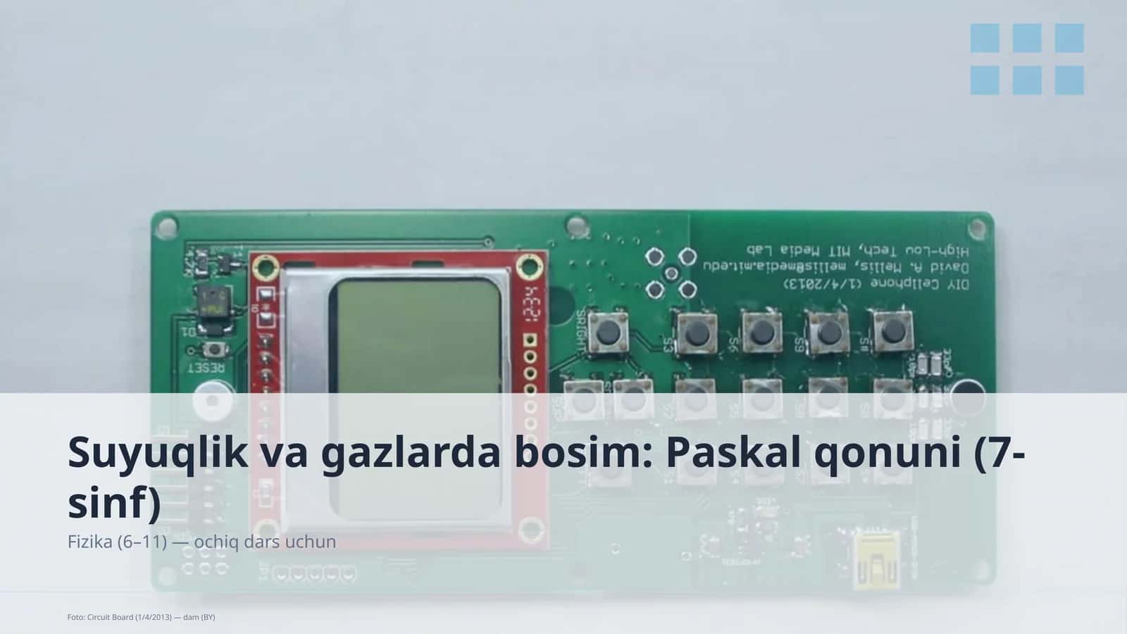 Suyuqlik va gazlarda bosim: Paskal qonuni (7-sinf)