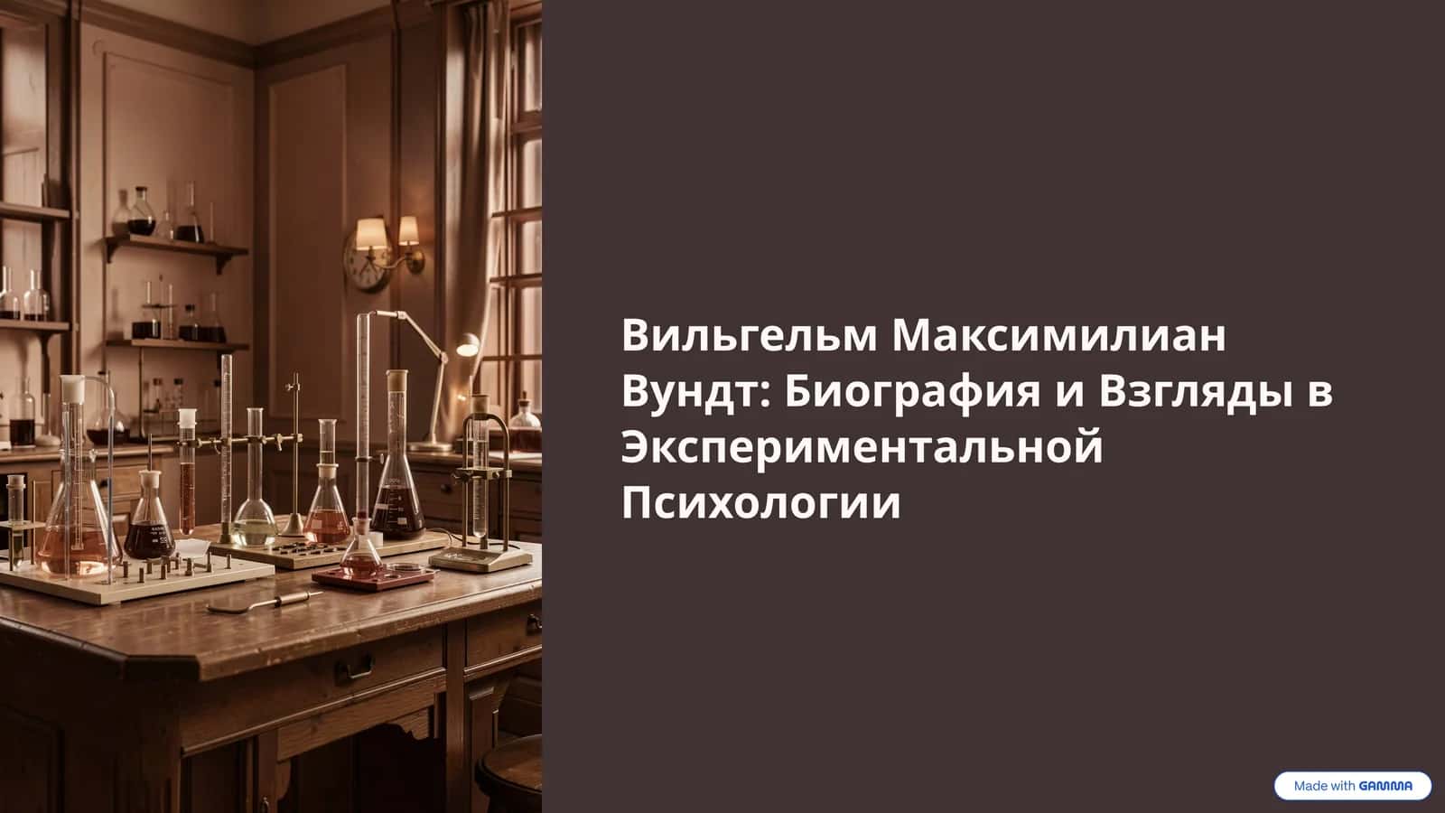 Вильгельм Максимилиан Вундт Биография и Взгляды в Экспериментальной Психологии
