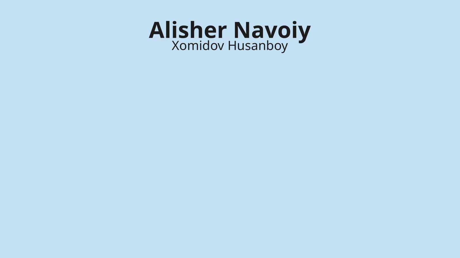 Alisher Navoiy