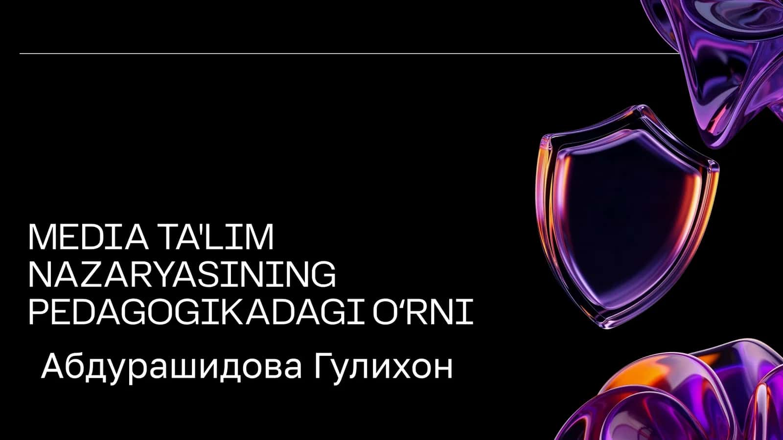 MEDIA TA'LIM NAZARYASINING PEDAGOGIKADAGI O'RN