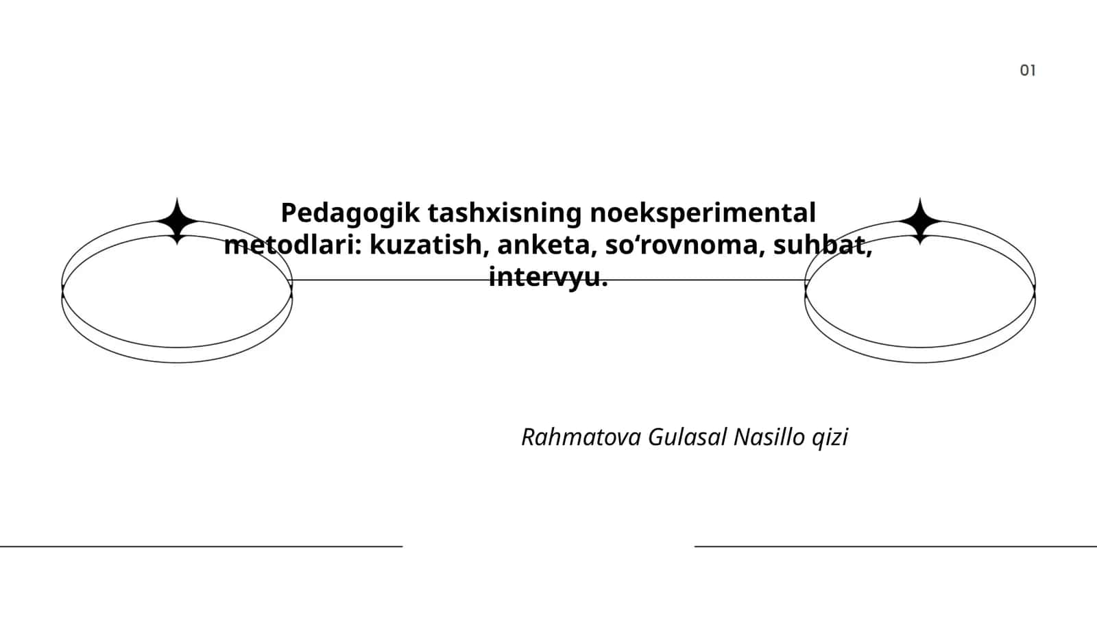 Pedagogik tashxisning noeksperimental metodlari