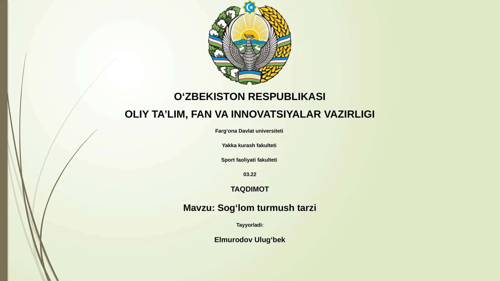 Sog'lom turmush tarzi
