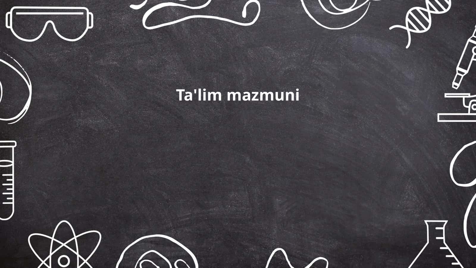 Ta'lim mazmuni