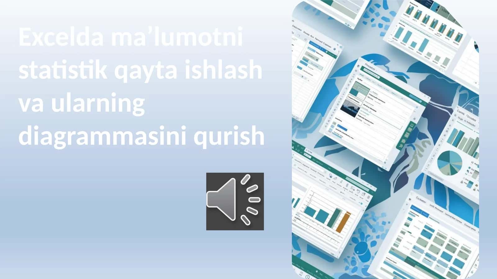 excelda malumotlarni Statistik hisob-kitoblar (Funksiyalar): Diagramma qurish