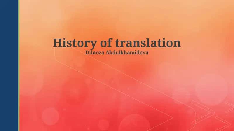 History of translation