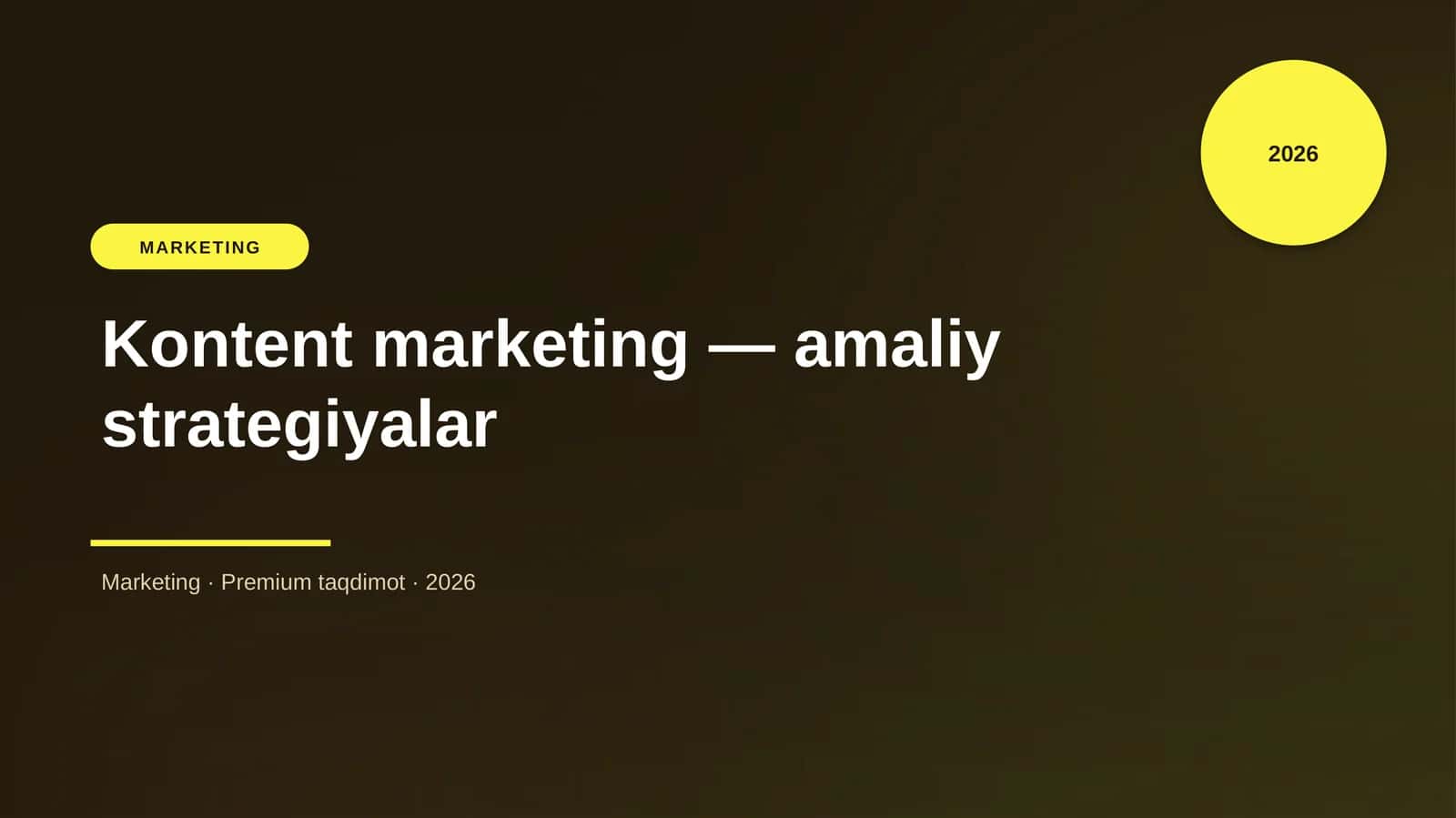 Kontent marketing — amaliy strategiyalar
