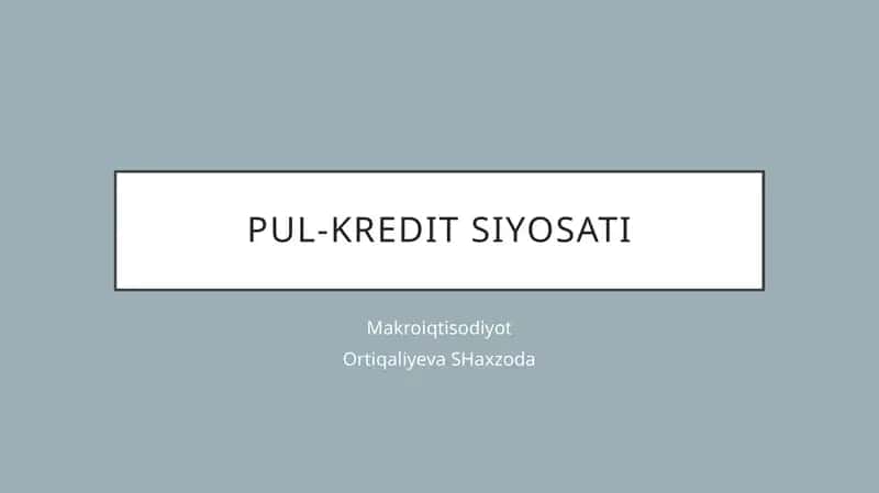 Pul-kreditsiyosati