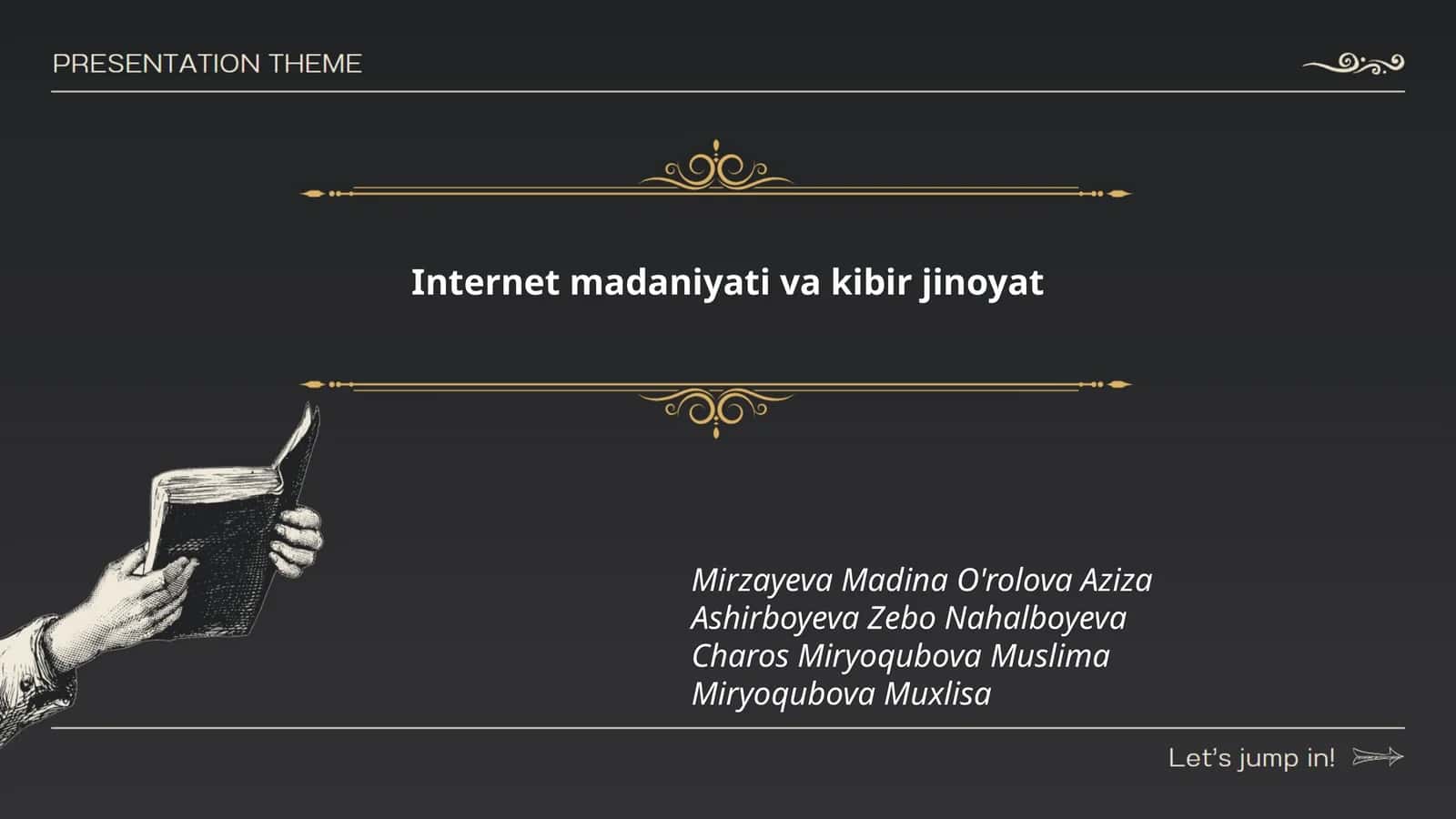 Internet madaniyati va kibir jinoyat