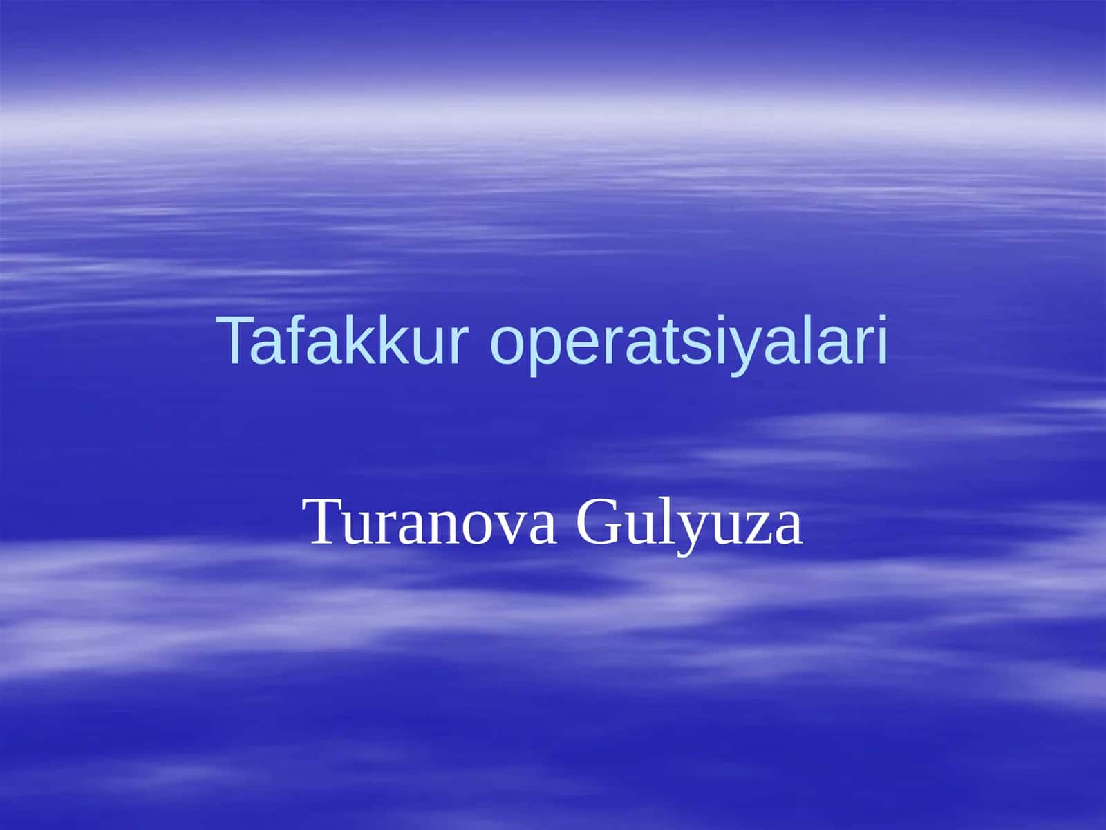 Tafakkuroperatsiyalari