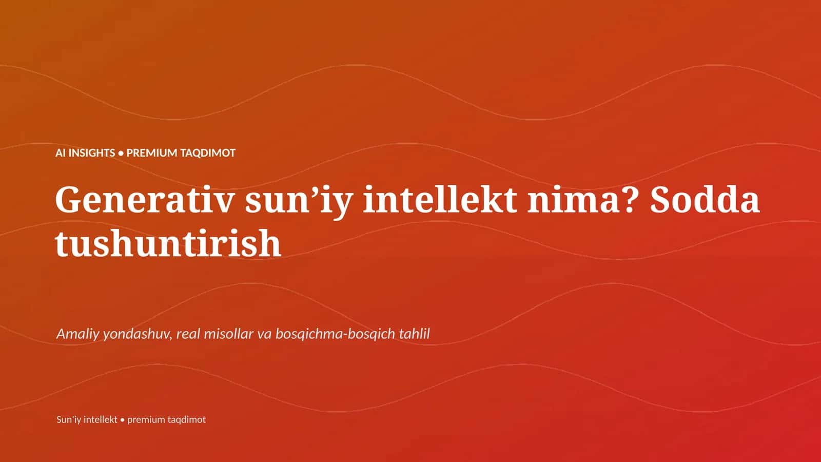 Generativ sunʼi intellekt