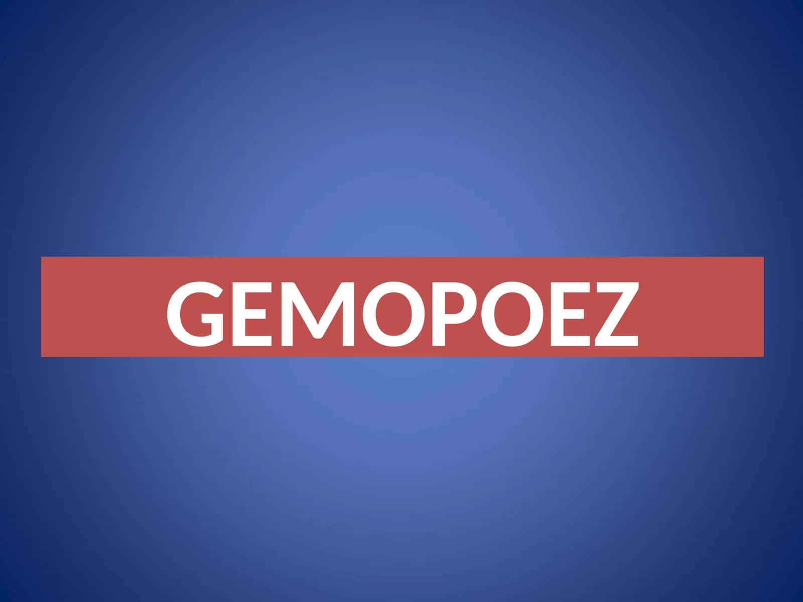GEMOPOEZ