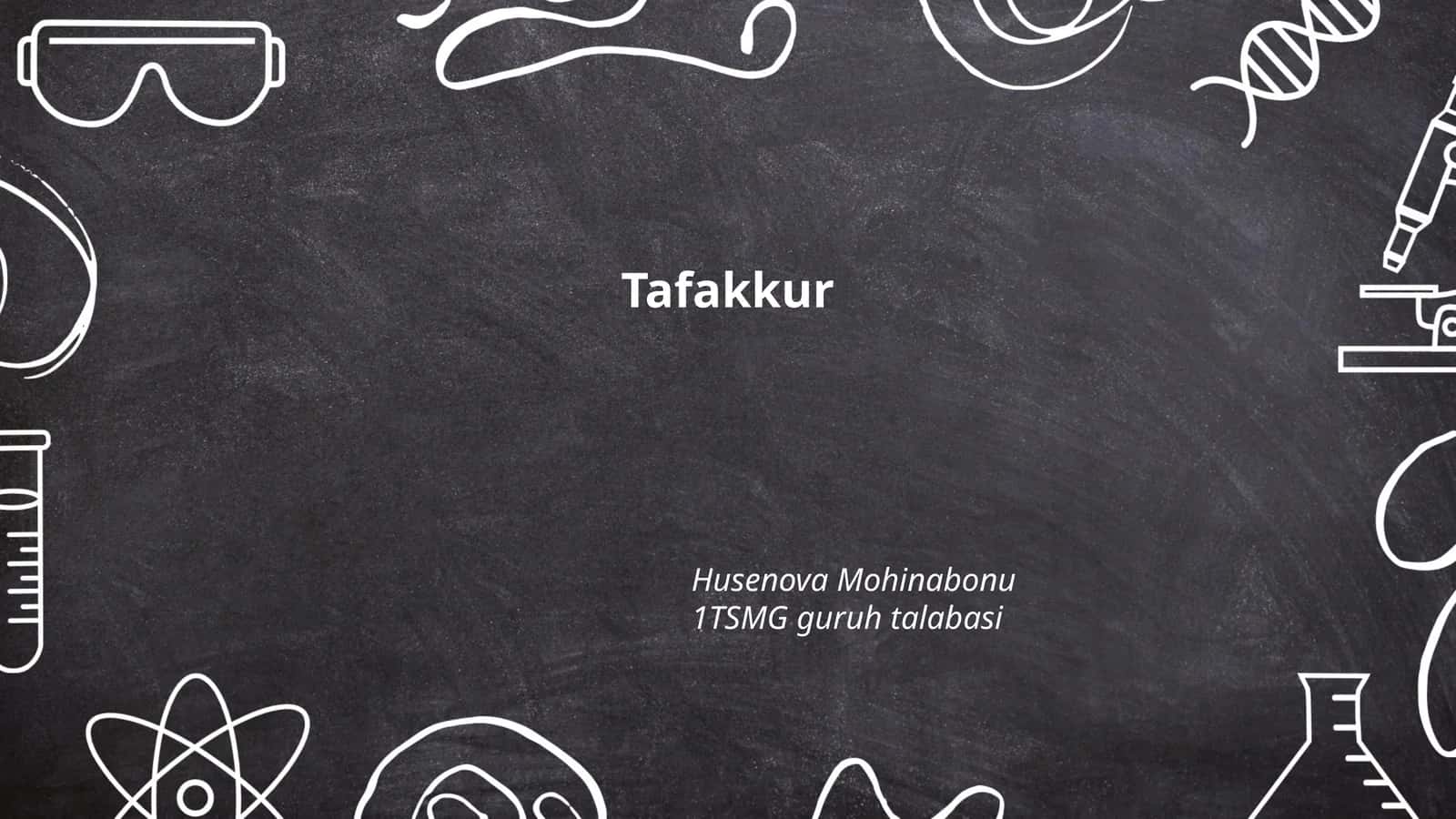 Tafakkur va Ayonlik