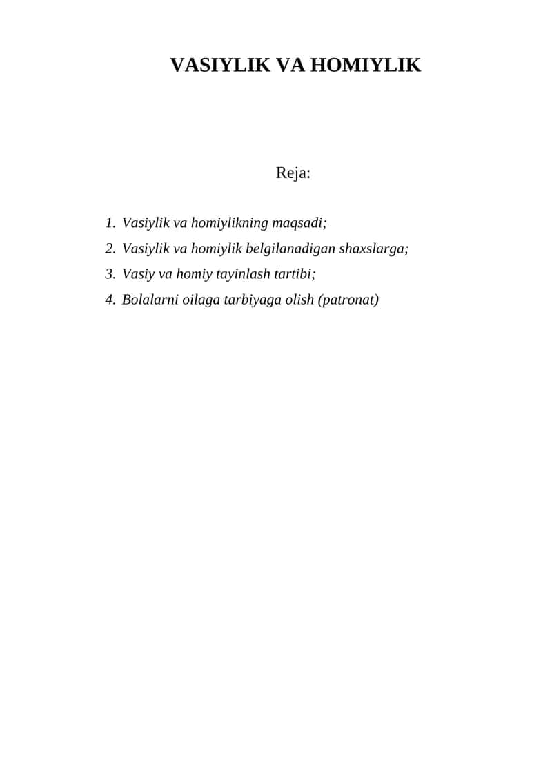 Vasiylik va homiylik