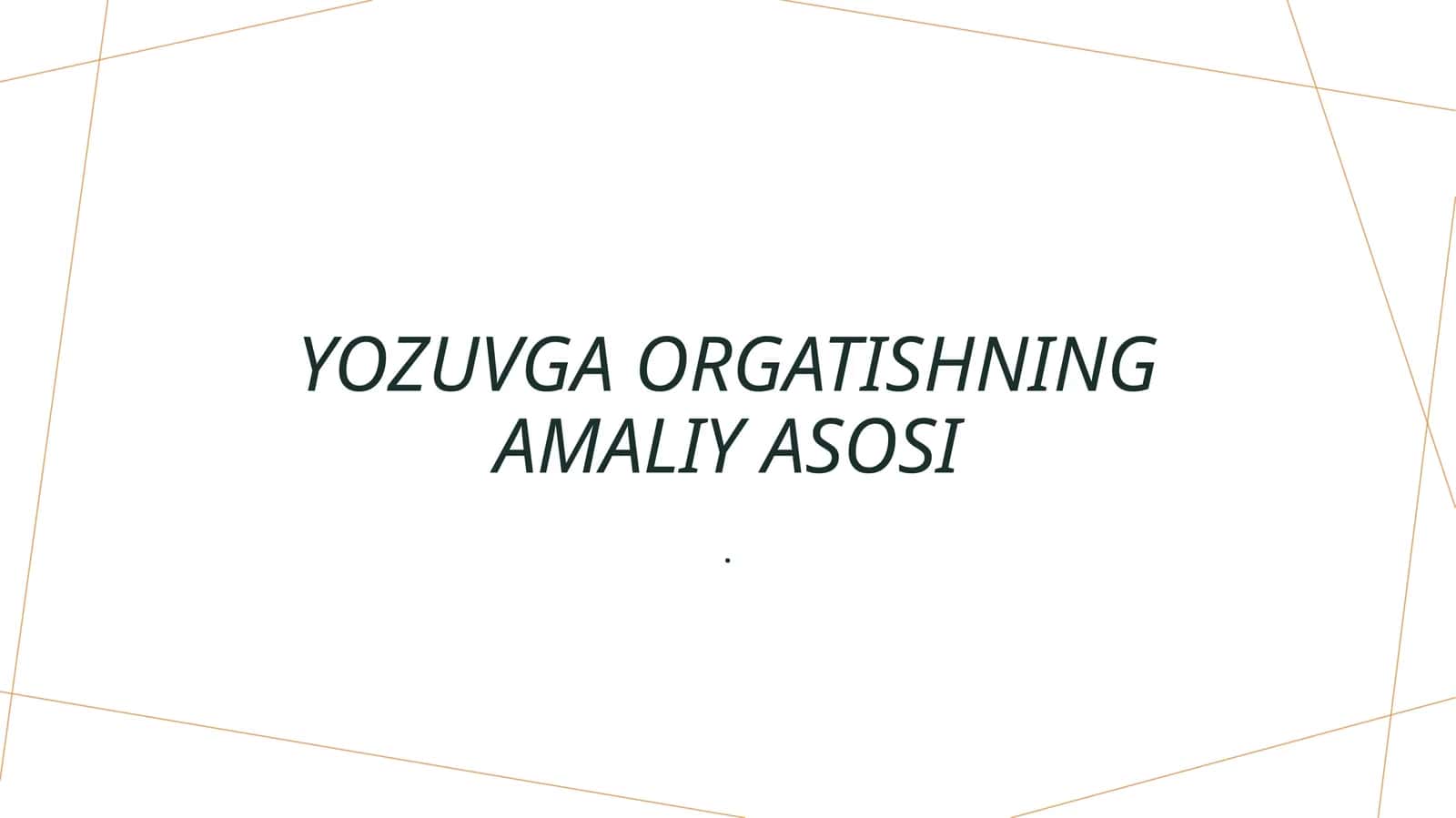 Yozuvga o‘rgatishning asosiy metodlari va texnikalari