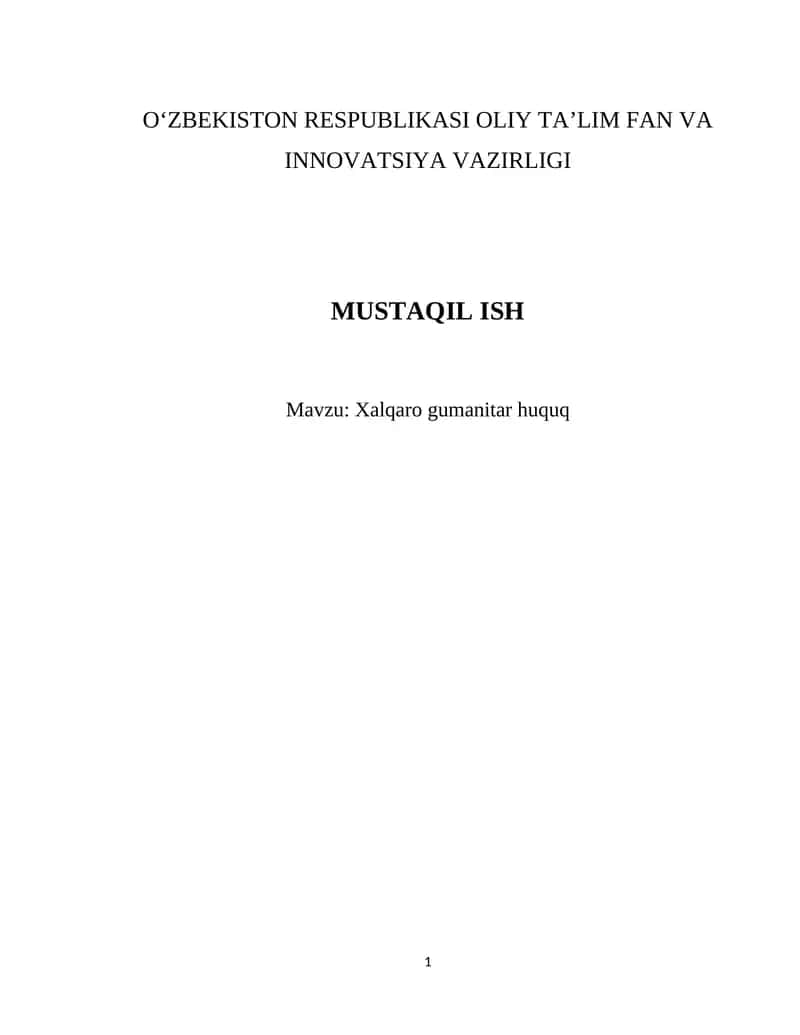 Xalqaro gumanitar huquq
