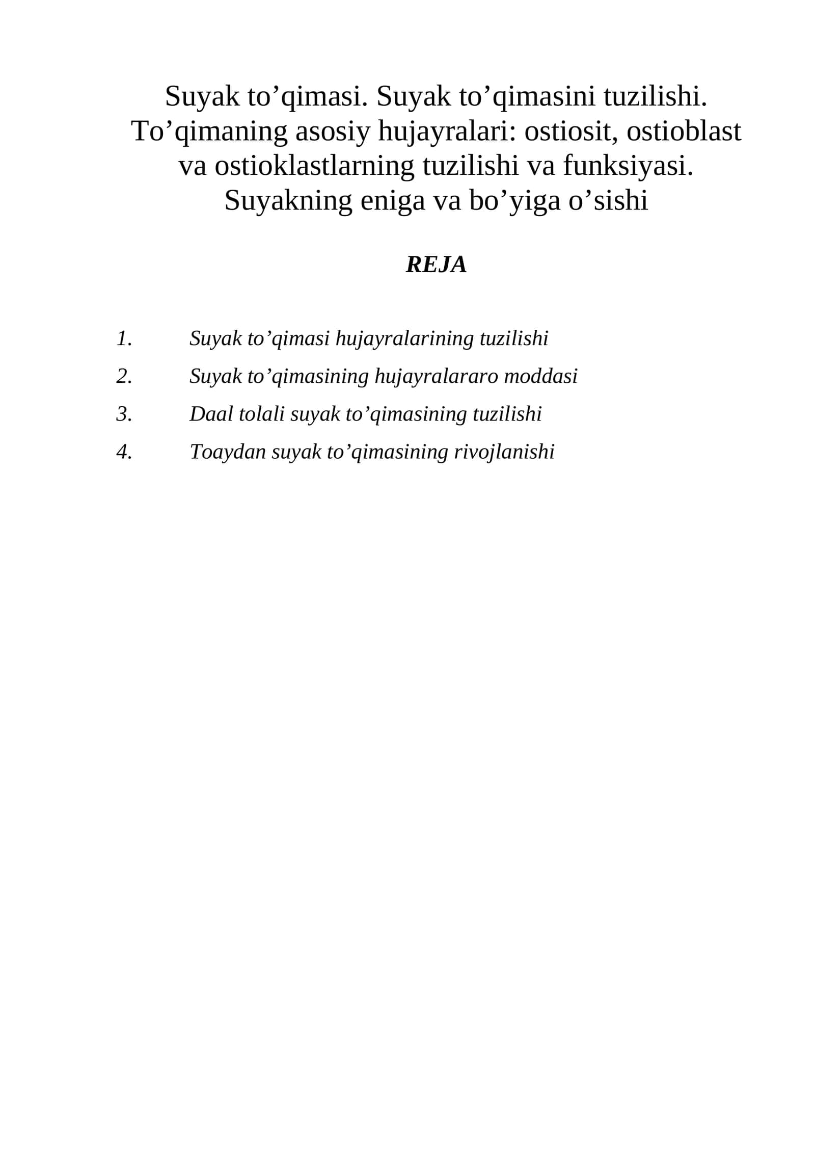 Suyak to’qimasi