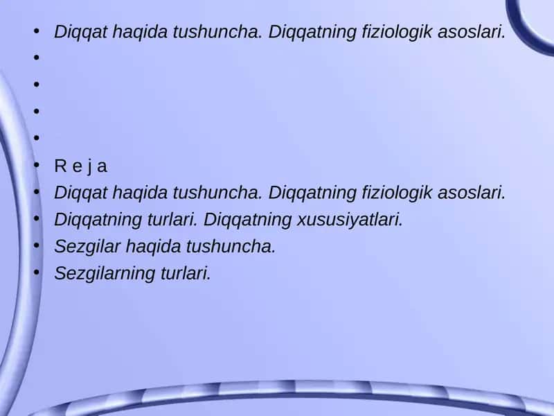 Diqqat haqida tushuncha